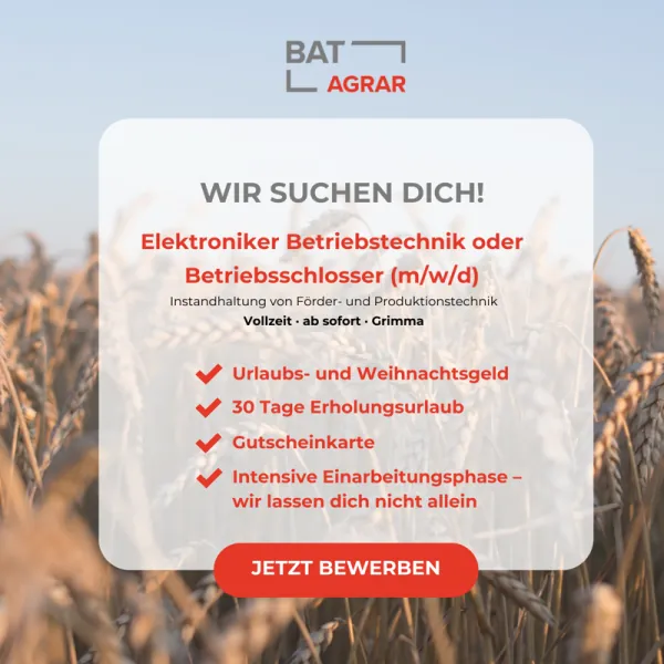 Social-Media-Anzeige für BAT Agrar, Kampagne Agrarwirtschaft