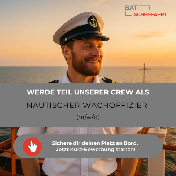 Social-Media-Anzeige für BAT Schifffahrt, maritime Kampagne