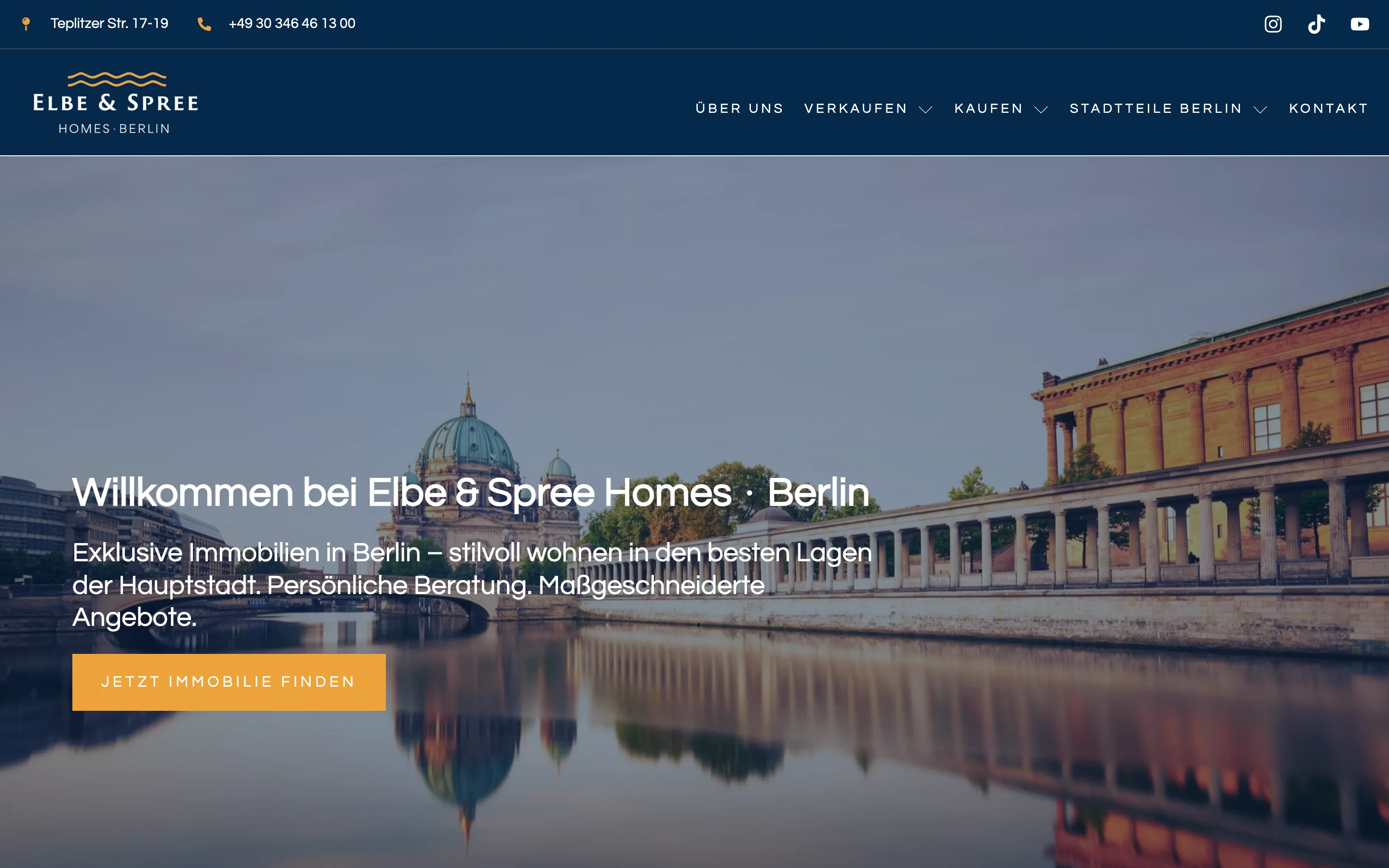 Elbe & Spree Homes Berlin website on laptop and smartphone