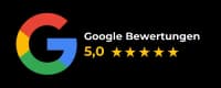 Google reviews, 5.0 stars