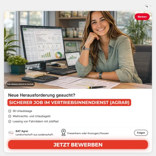 Meta ad by BAT Agrar in feed style: inside sales job