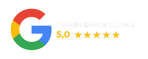 Google reviews — 5.0 stars logo