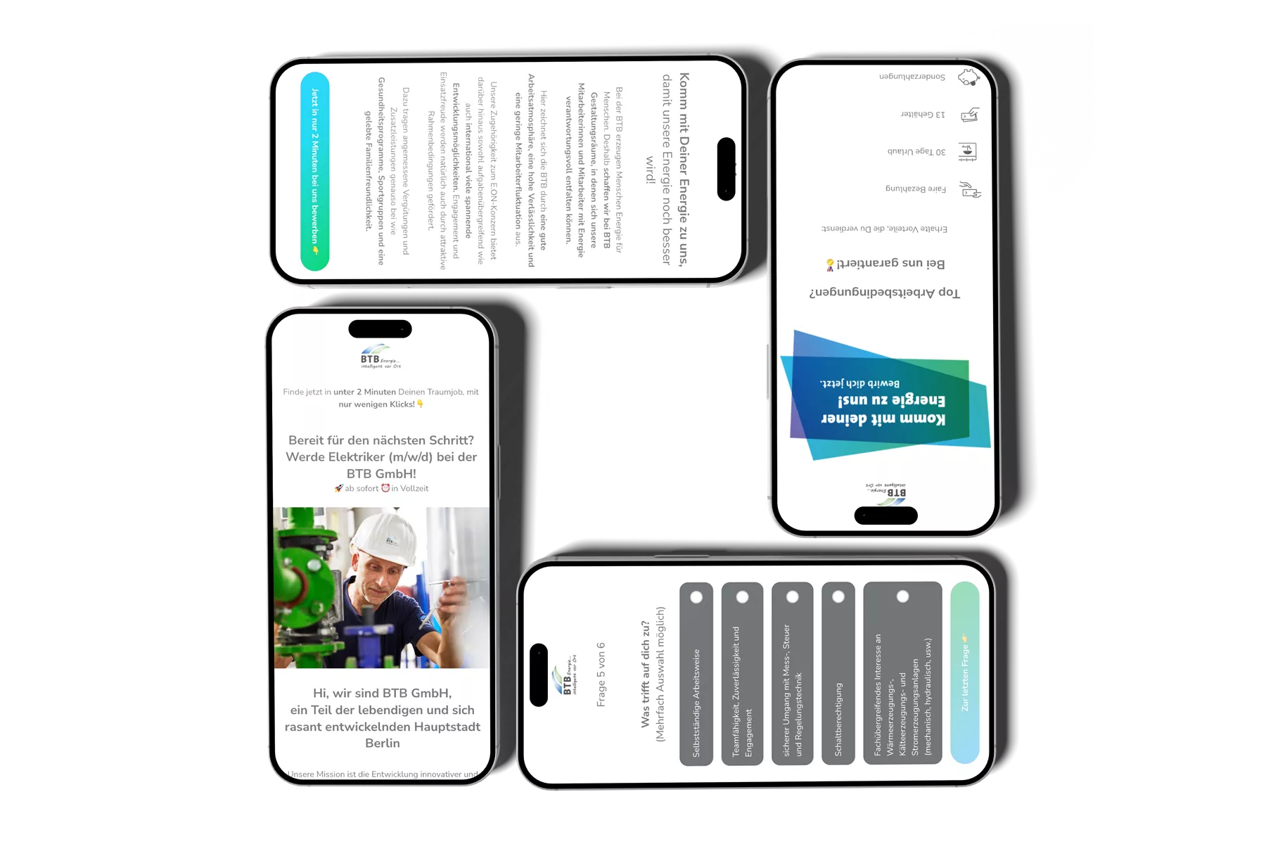 BTB Berlin recruiting mockup
