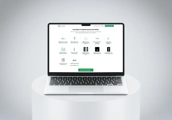 Hilfswerk Website-Mockup auf Laptop
