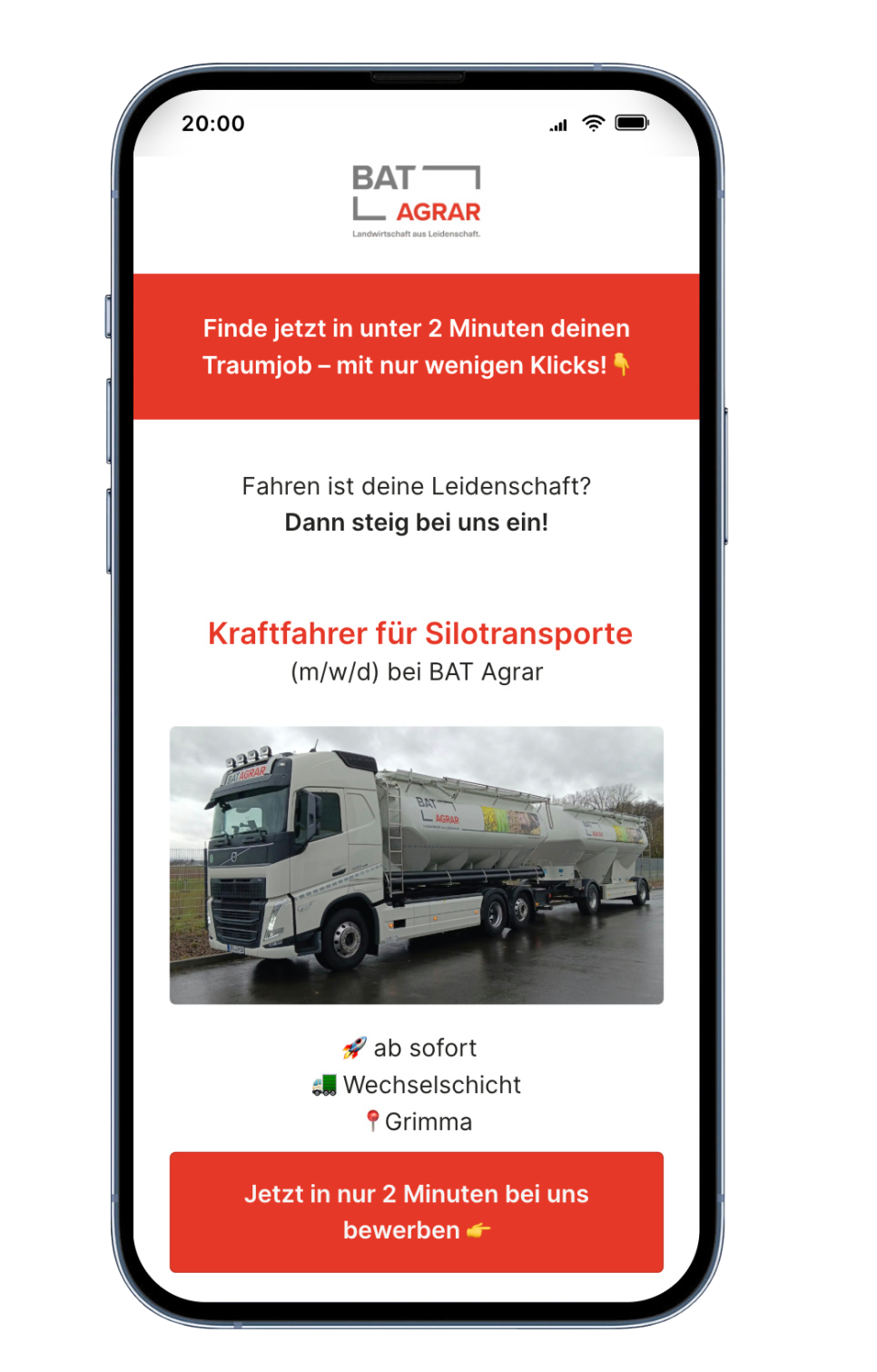 Bewerberfunnel – BAT Agrar